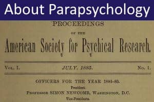 Parapsychology and Psychical Research