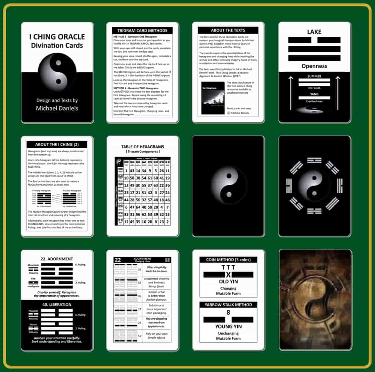 I Ching Oracle Divination Cards by Michael Daniels