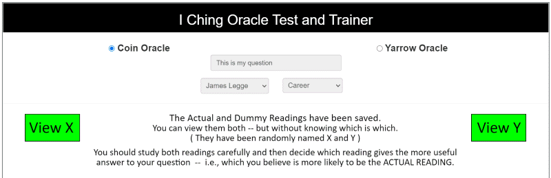 Using I Ching Test and Trainer (3)